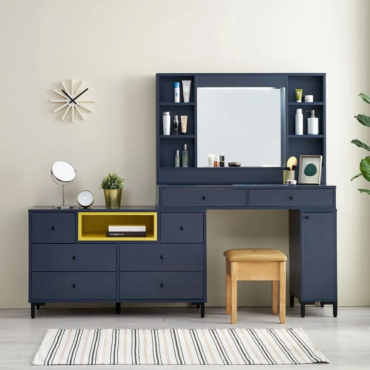 Bàn trang điểm đa năng đèn LED kèm gương 1m2