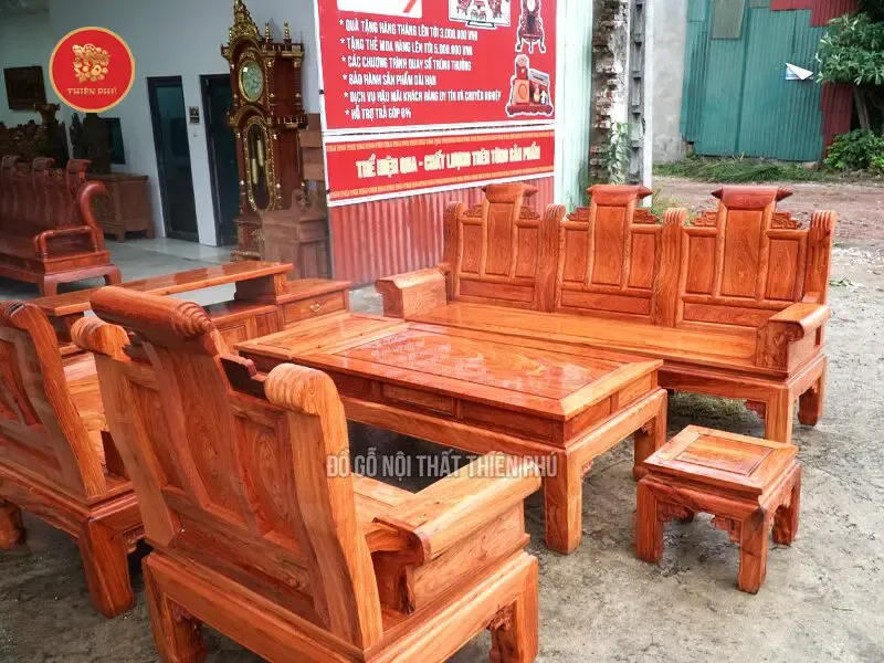 Nội thất Đại Phát chuyên cung cấp bộ bàn ghế âu á tay hộp gỗ hương đá chất lượng đỉnh cao