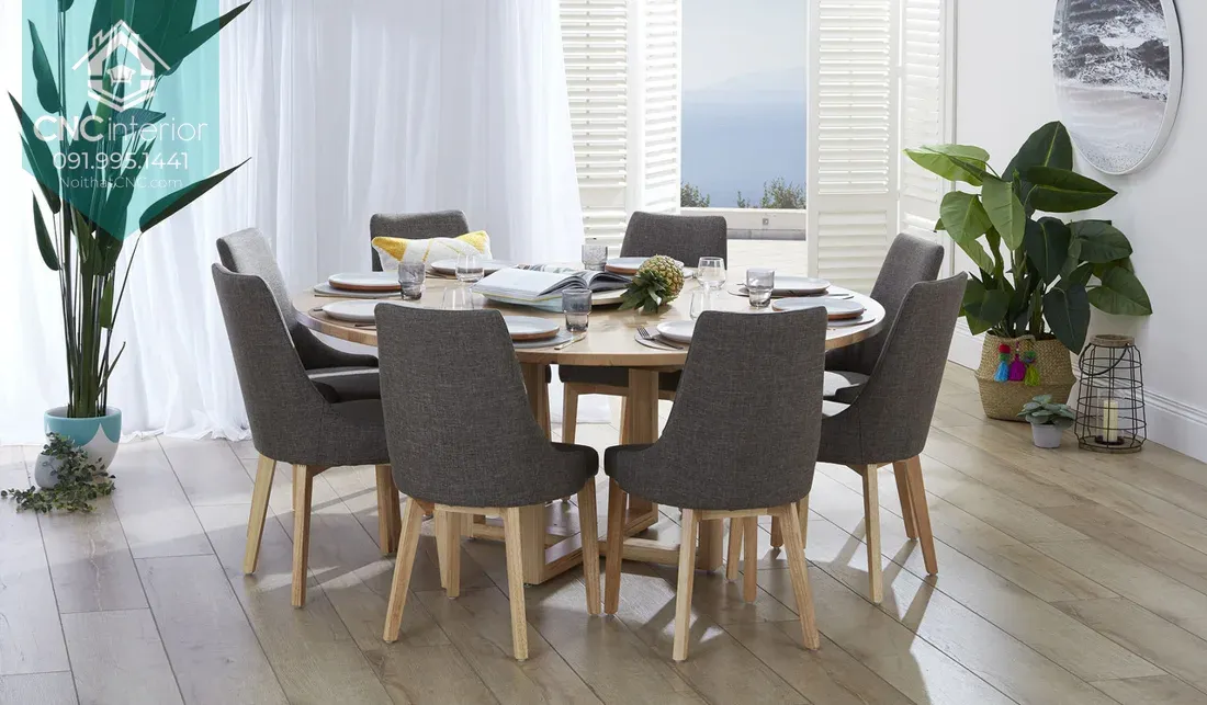Mẫu bàn ăn phù hợp hoàn hảo trong không gian phòng ăn của gia đình