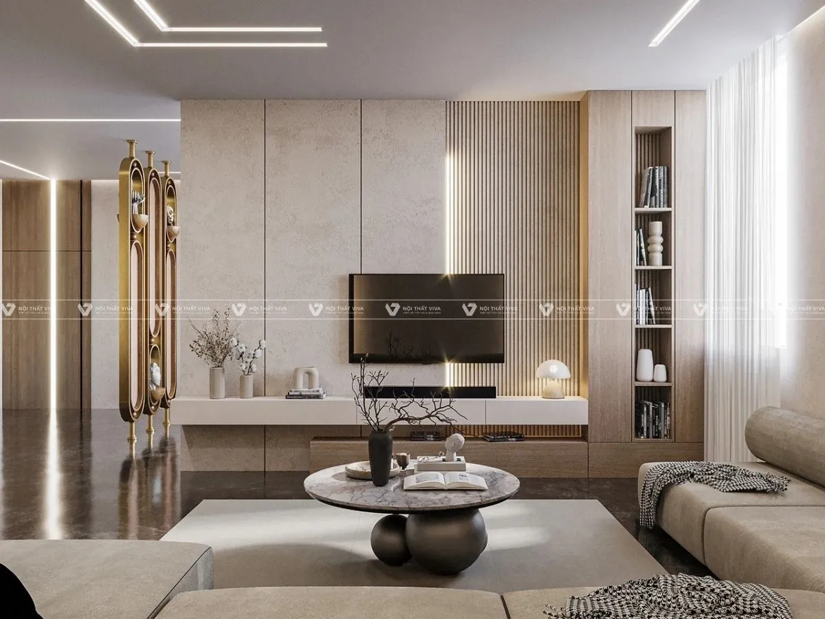 55+ mẫu kệ tivi ngăn phòng khách và bếp ấn tượng, được yêu thích nhất