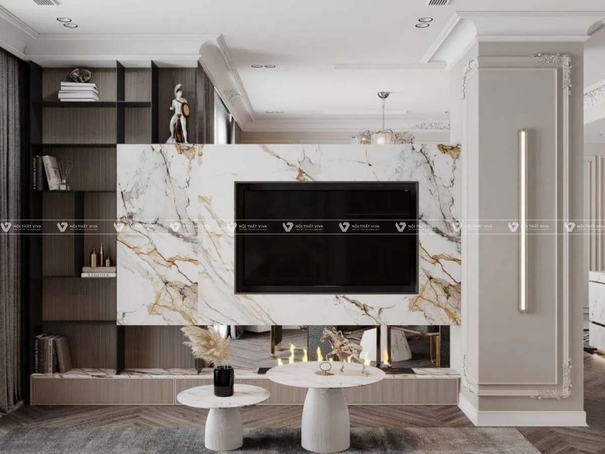 55+ mẫu kệ tivi ngăn phòng khách và bếp ấn tượng, được yêu thích nhất