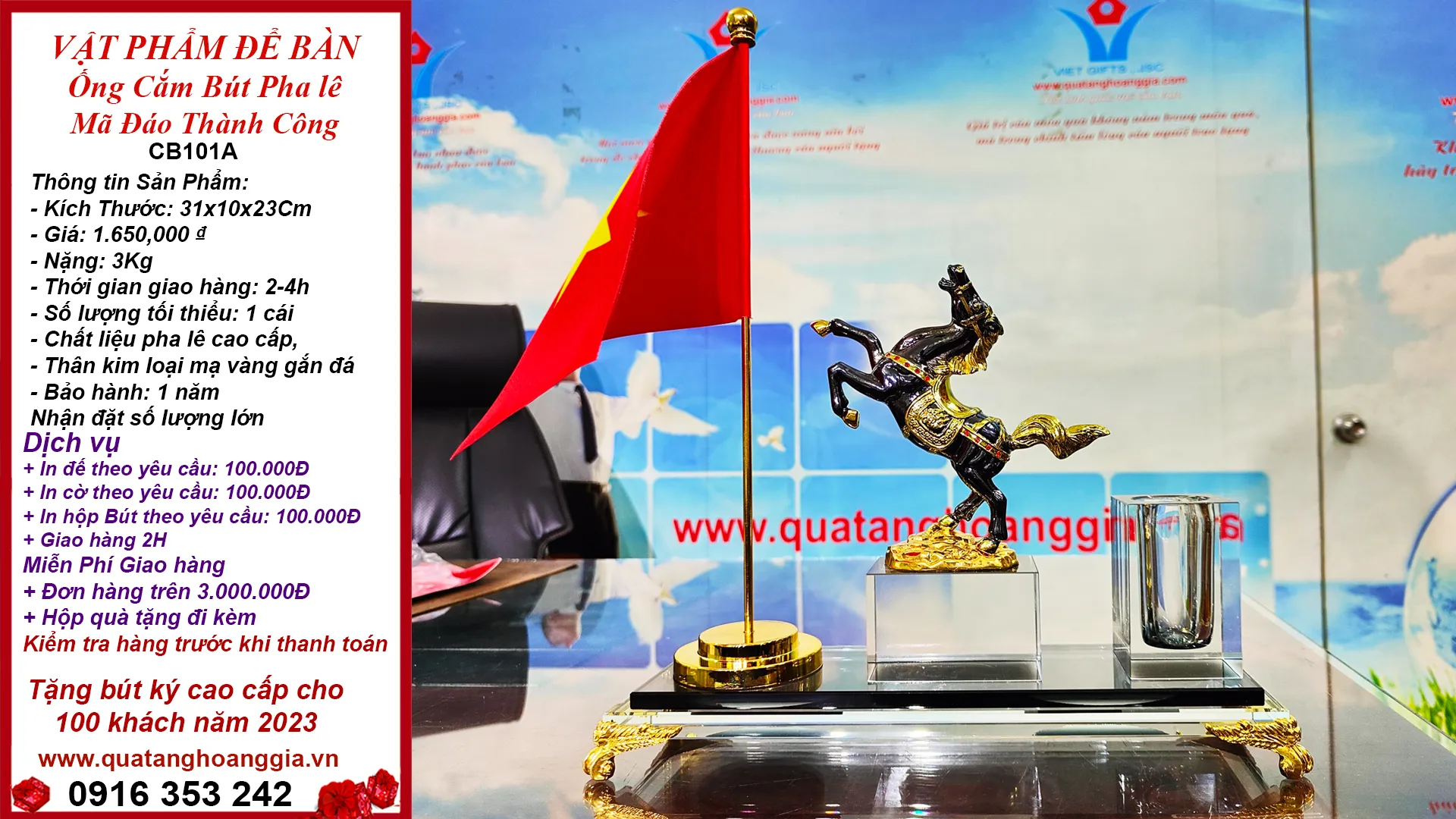 Kiểm tra tem nhãn và nguồn gốc của vật phẩm trang trí bàn làm việc