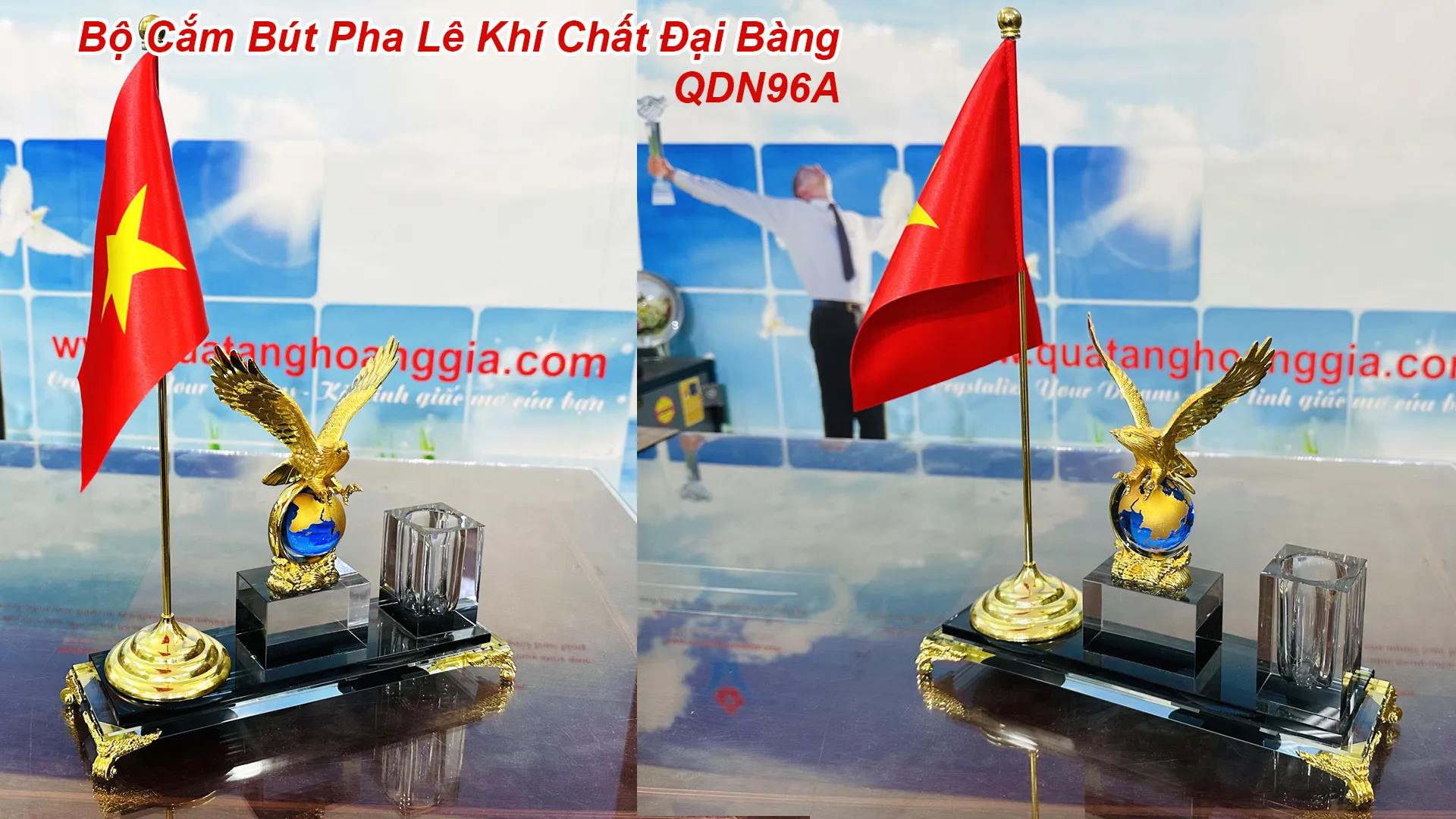 Ống cắm bút pha lê chất lượng cao với độ bóng sáng