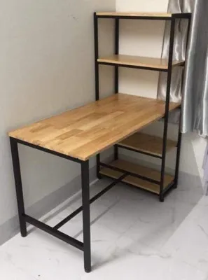 Bàn học sinh chân sắt mặt gỗ cao su BSKS56