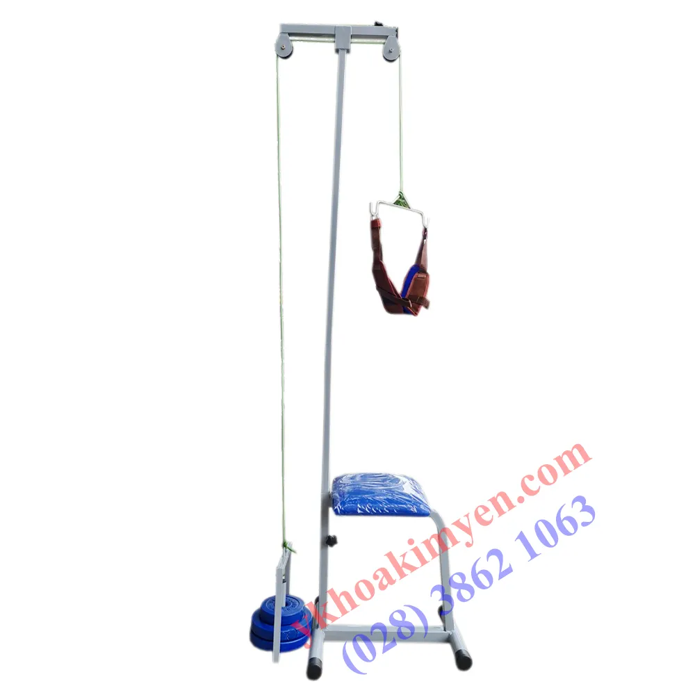 Ghế tập vật lý trị liệu kéo cổ tạ sau TP-23 màu trắng