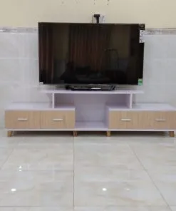 Kệ tivi nhựa Chin Huei KTV33 màu nâu gỗ hương sang trọng