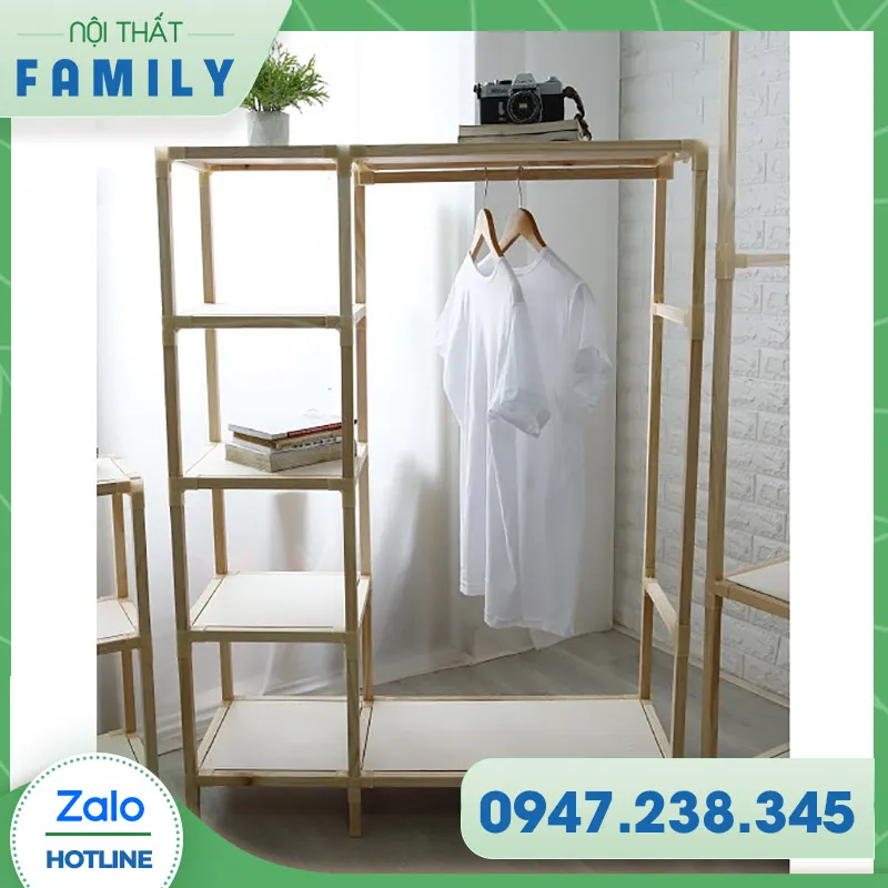 Hướng dẫn lắp ghép kệ gỗ thông minh đa năng 2 buồng