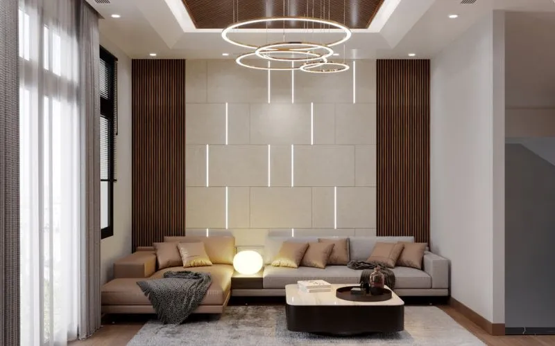 Trần nhựa lam sóng vân gỗ