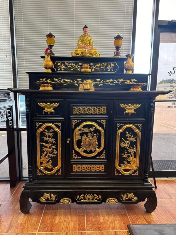 Tủ Thờ 2 Tầng Bằng Gỗ Cao Cấp Đẹp Và Chuẩn Phong Thủy