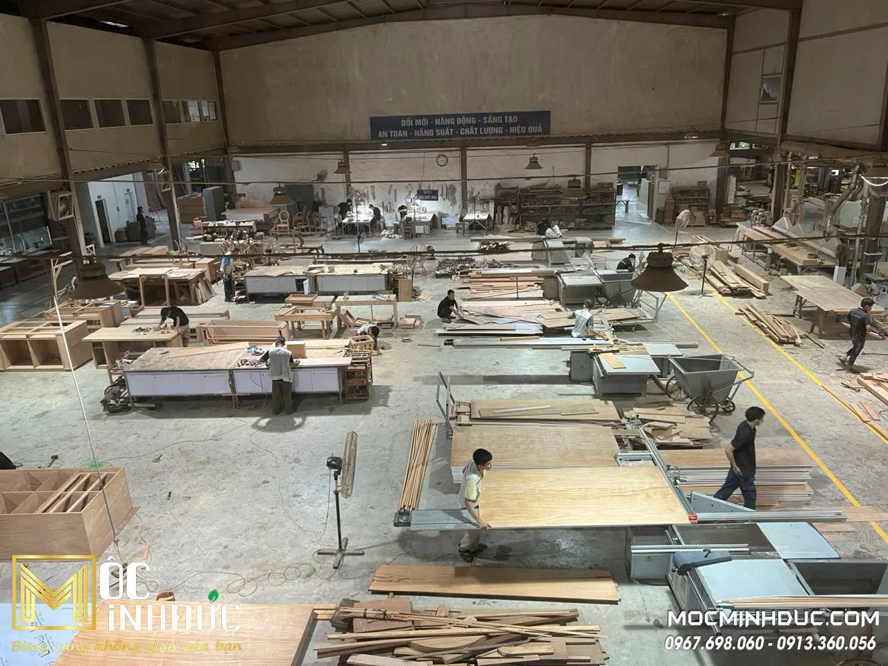 Nhà máy sản xuất đồ gỗ nội thất uy tín Mộc Minh Đức với diện tích hơn 10.000 m2