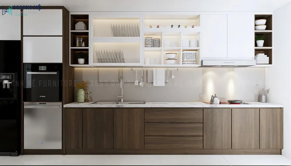 Tủ bếp gỗ công nghiệp đẹp