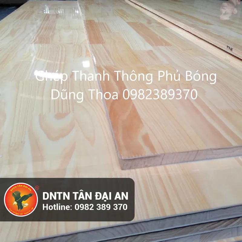 Mẫu gỗ thông ghép thanh phủ bóng loại AC dùng cho các vị trí khuất