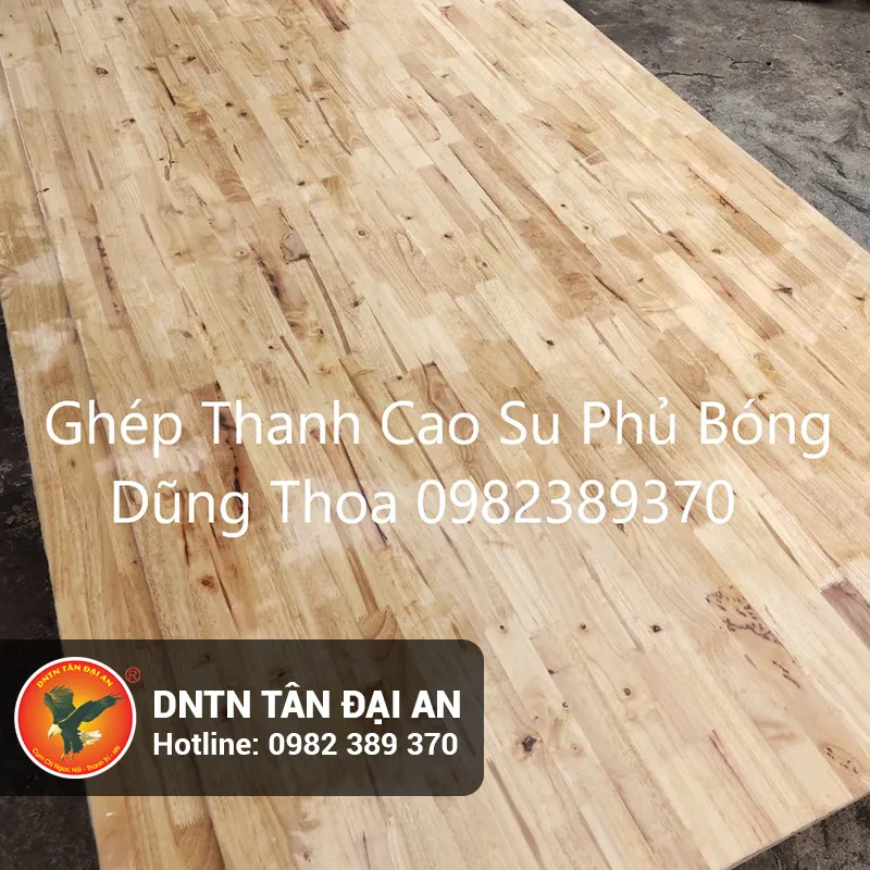 Mẫu ván gỗ cao su phủ bóng loại AA chất lượng cao nhất