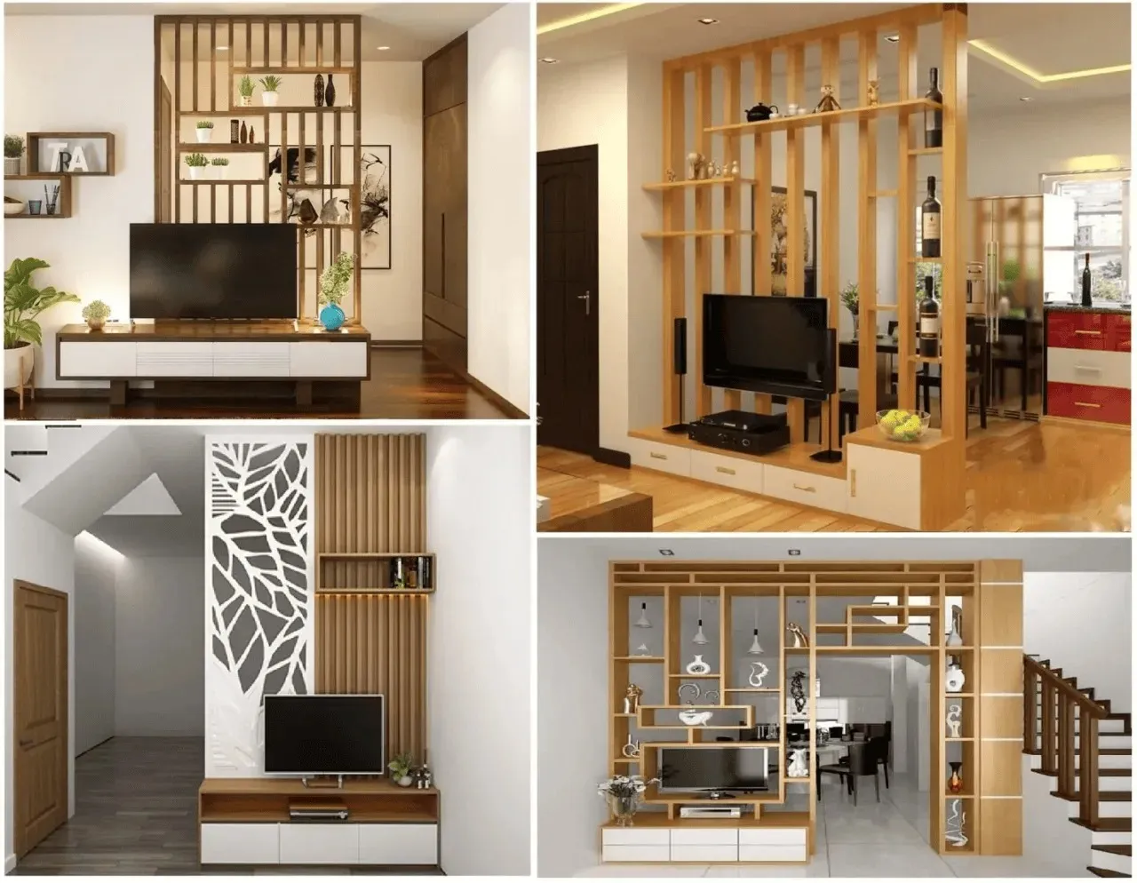 55+ mẫu kệ tivi ngăn phòng khách và bếp ấn tượng, được yêu thích nhất