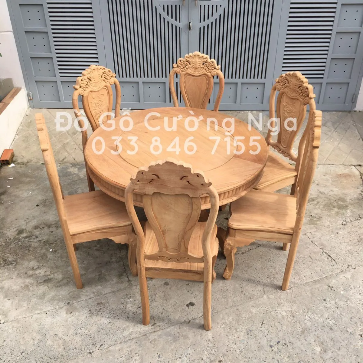 Bộ bàn ăn 8 ghế gỗ Gõ Đỏ thiết kế hiện đại, mặt bàn nguyên khối