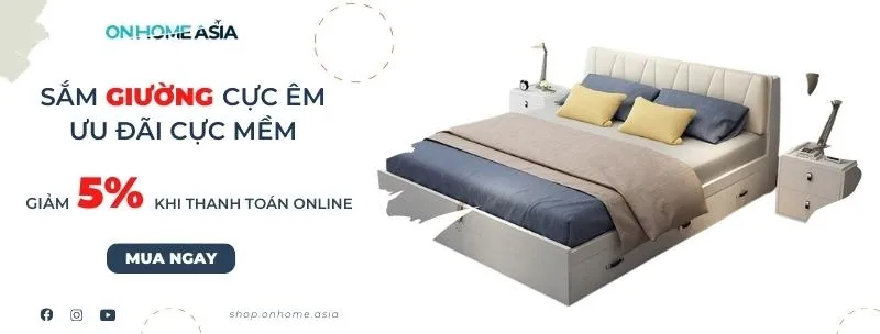 Giường gỗ óc chó tân cổ điển với chạm khắc tinh tế