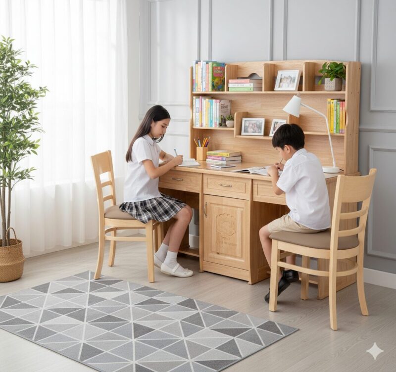 Bàn Học Sinh Liền Giá Sách: 5 Tiêu Chí Chọn Và Lợi Ích Không Thể Bỏ Qua Của Nội Thất Thông Minh