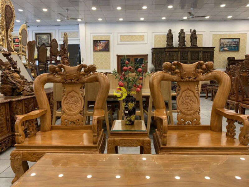 Bộ Bàn Ghế Gỗ Gõ Đỏ Tay 20: Kiệt Tác Nội Thất Đẳng Cấp Thượng Lưu