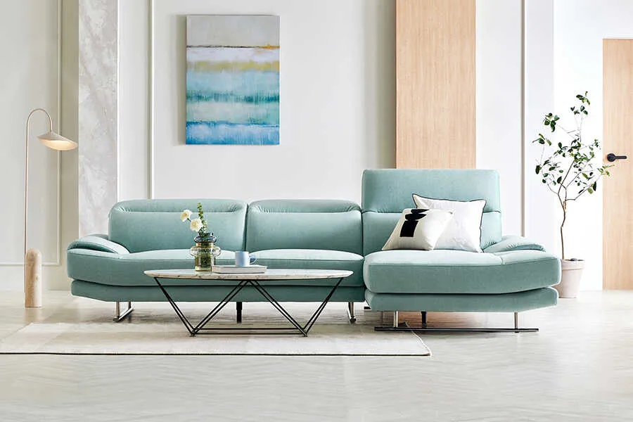 Sofa góc nhỏ 3 chỗ tựa gật gù ALAN chất liệu nỉ nhập khẩu