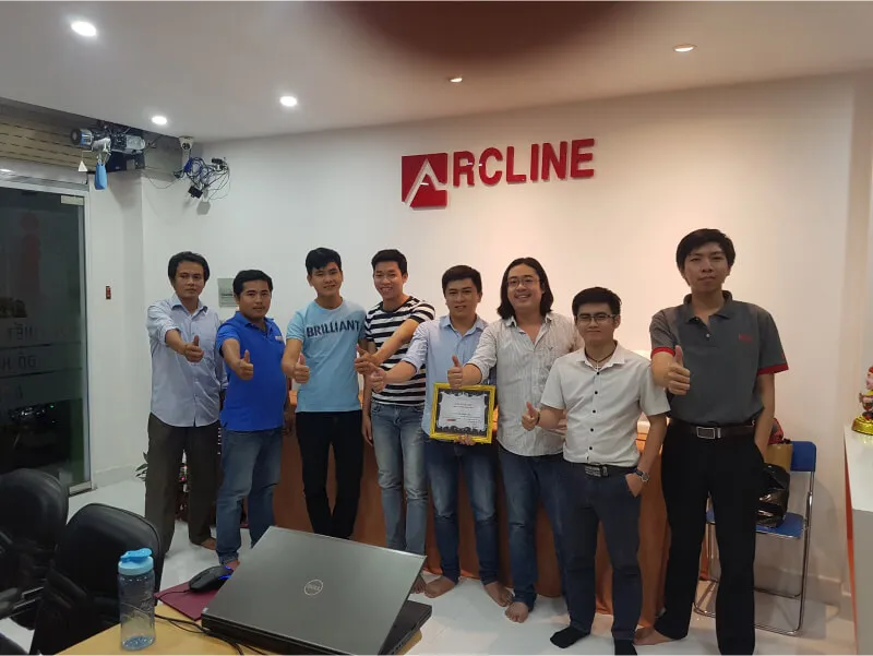 Học viên thực hành tại khóa học thiết kế nội thất Arcline