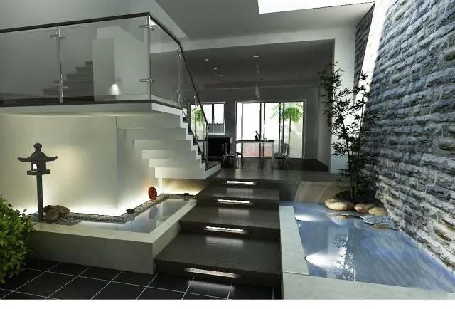 Bậc tam cấp tối giản hiện đại