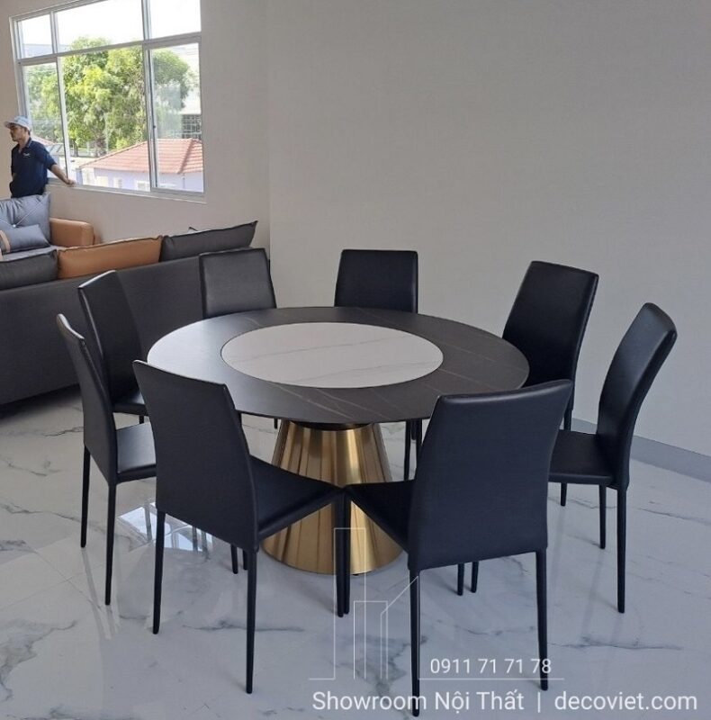 Bàn Ăn Tròn Xoay 8 Ghế: Lựa Chọn Đẳng Cấp Cho Không Gian Bếp Hiện Đại