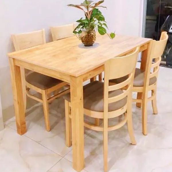 Bàn Ăn 4 Ghế Gỗ Tự Nhiên