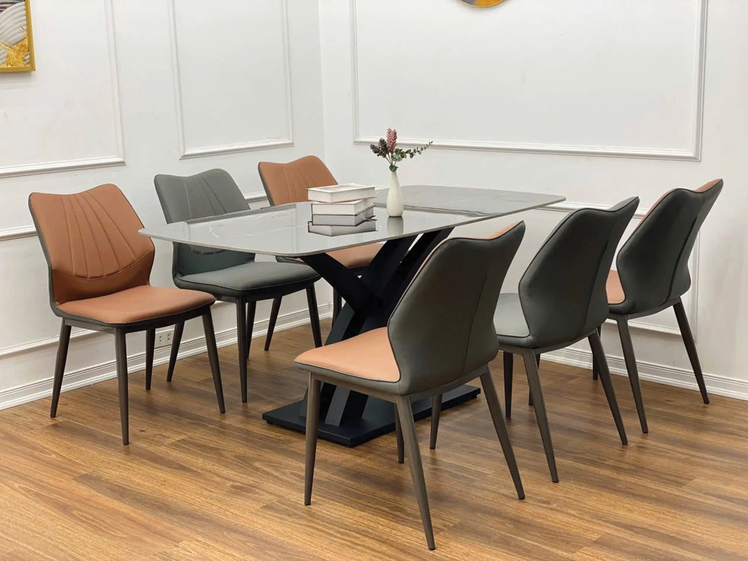 Mẫu bàn ăn 6 ghế thông minh đa năng tiết kiệm không gian