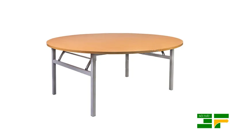 Bàn ăn gấp gọn Hòa Phát mặt tròn khung thép tạo không gian ấm cúng cho gia đình nhỏ