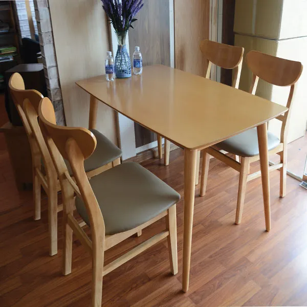 Bàn Ăn Gỗ Cao Su 4 Ghế Mango