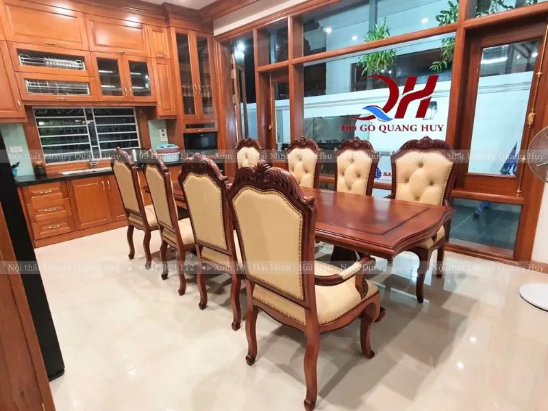 bộ bàn ghế ăn gỗ tự nhiên