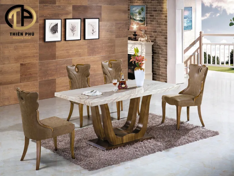 Bàn ăn mặt đá nhập khẩu Malaysia cao cấp