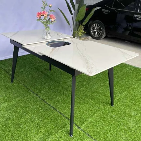 Bàn ăn thông minh tích hợp bếp từ âm mặt đá ceramic