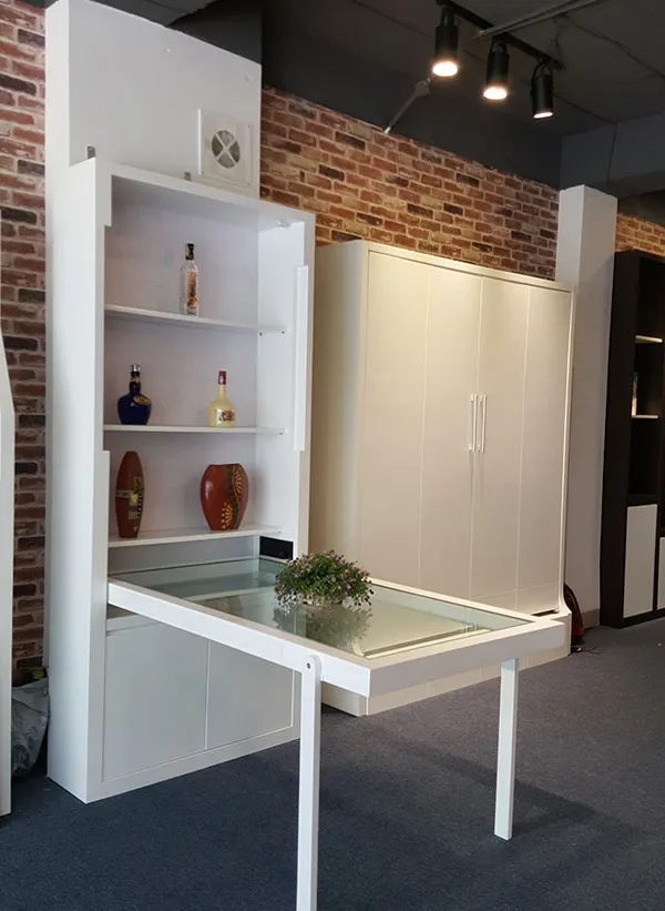 Bàn ăn tích hợp kệ trưng bày