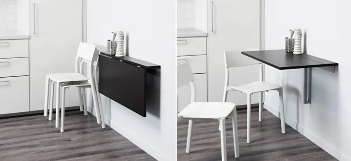 Bàn ăn thông minh gắn gọn vào tường