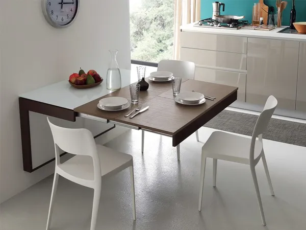 Mẫu bàn ăn gắn tường hiện đại làm đẹp cho không gian