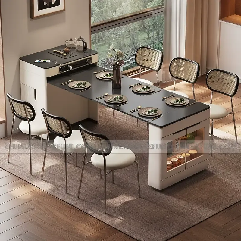 Bàn ăn thông minh gấp gọn có hộc tủ gắn tường tiết kiệm diện tích cho nhà chung cư căn hộ