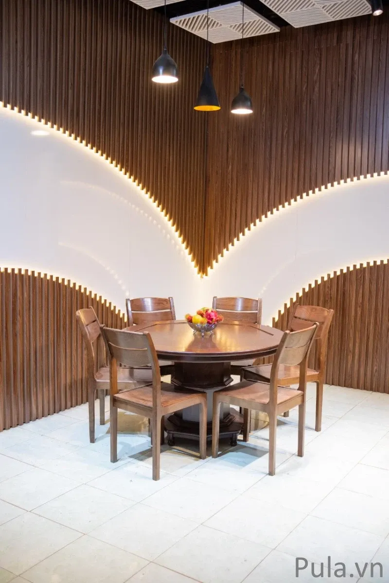 Bàn ăn tròn giá rẻ kết hợp ghế ăn GA06