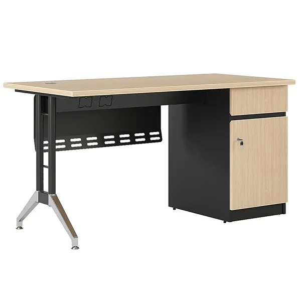 Bàn gỗ chữ L chân sắt