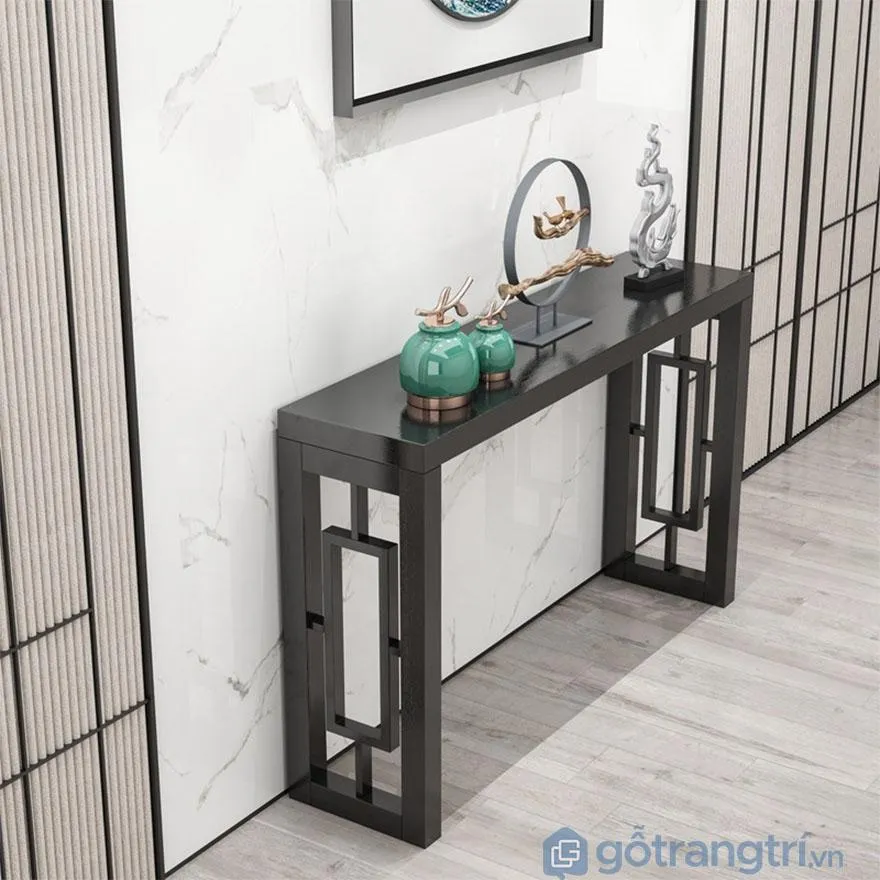 Chân bàn gỗ trang trí phòng khách với hoa văn chạm khắc tinh tế