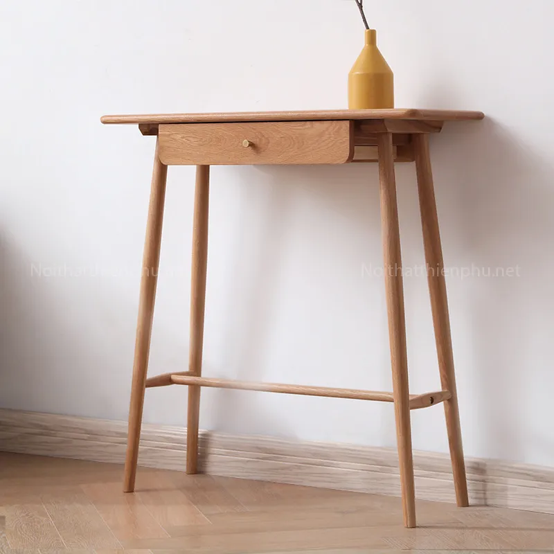 Mẫu bàn console gỗ sồi màu tự nhiên