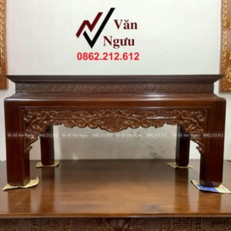 Bàn cúng cơm bằng gỗ gụ chuẩn phong thủy