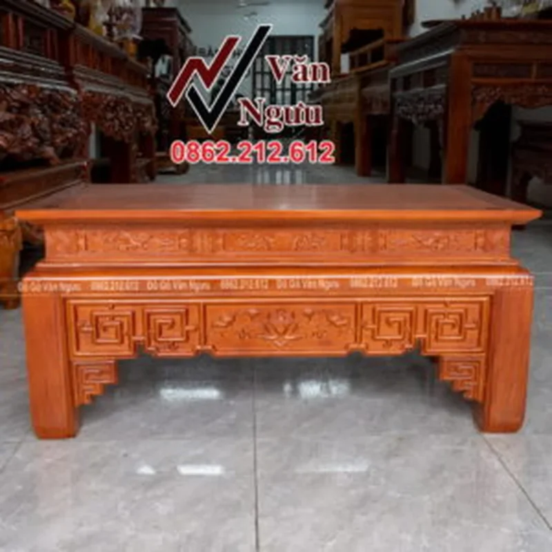 Bàn cúng cơm phòng thờ gỗ mít nhỏ gọn tiện lợi
