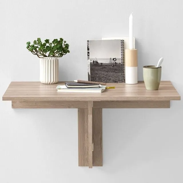 Bàn gấp có chân đỡ gắn tường