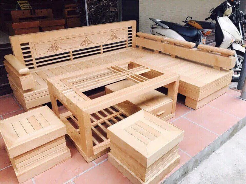 Phơi khô bàn ghế sau khi tẩy màu đảm bảo chất lượng