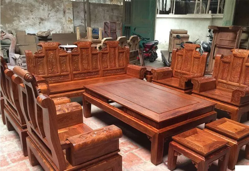 Thiết kế bàn ghế gỗ hương đá Nam Phi Cuốn Thư