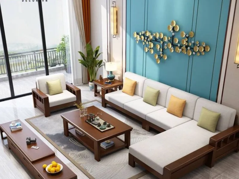 Bàn ghế gỗ MDF kiểu văng đơn giản, thẩm mỹ cao