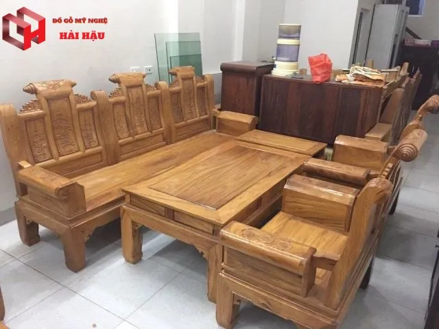 Bộ bàn ghế gỗ phòng khách giá 50 triệu