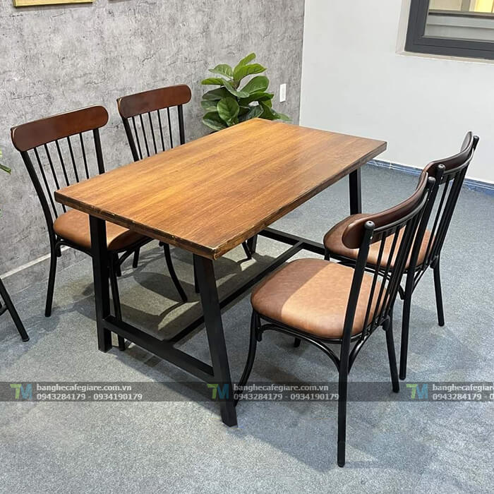 9 Ưu Điểm Đột Phá Của Bàn Ghế Khung Sắt Mặt Gỗ: Thiết Kế, Bền Vững & Giá Tối Ưu