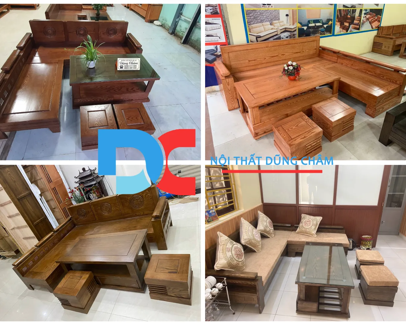 Top 5 bộ bàn ghế sofa gỗ phòng khách nhỏ giá từ 7 triệu đến 9 triệu